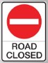Road Closed, w/ Red "Do Not Enter" Symbol, (Rb-92)Roll Up Sign 36x48 White Refle