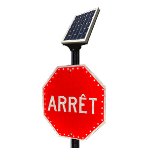 Ensemble panneau ARRÊT ultra-mince 24" solaire 10W
