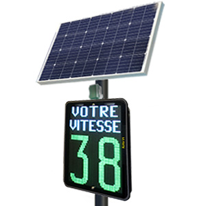 Afficheur de vitesse Kamelion 15 solaire 100W VOTRE VITESSE, KM/H