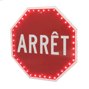 Panneau ARRÊT ultra-mince 30" avec convertisseur AC/DC