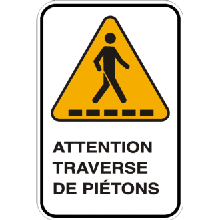 Attention traverse de piétons