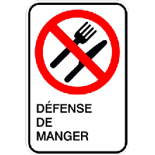 Défense de manger