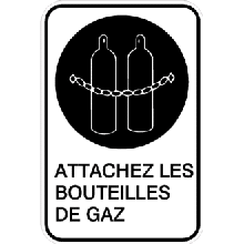 Attachez les bouteilles de gaz