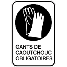 Gants de caoutchouc obligatoires