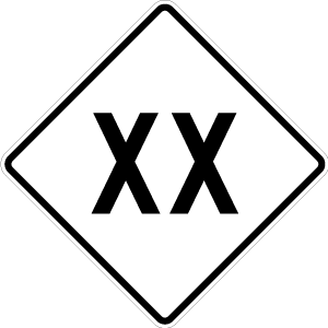 Panneau avancé de limite de vitesse (simple)