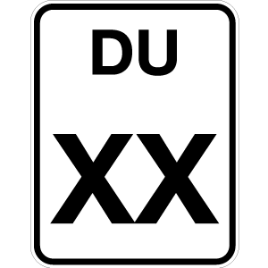 Panneau avancé de limite de vitesse (unité désignée)