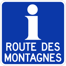 Borne d'information - Route des Montagnes