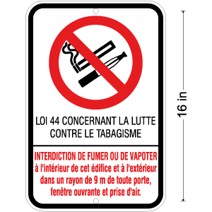 Interdiction de fumer ou de vapoter
