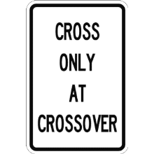 CROSS ONLY AT CROSSOVER
