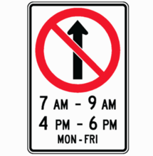 NO STRAIGHT THROUGH - TIMES AND DAYS