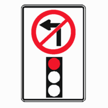 NO LEFT TURN ON RED