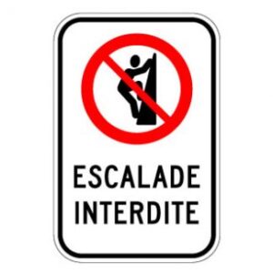 Escalade interdite