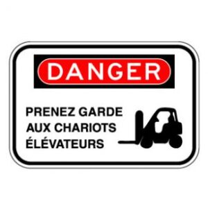 Prenez garde aux chariots élévateurs