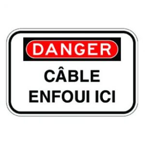 Câble enfoui ici