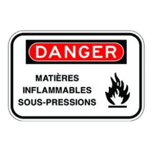 Matières inflammables sous-pressions
