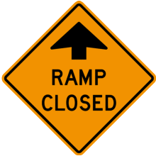 RAMP CLOSED AHEAD