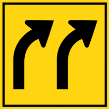 TWO RIGHT LANES EXIT