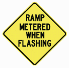 RAMP METERED WHEN FLASHING