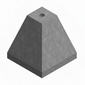 Base de béton pyramidale poteau rond (diamètre à confirmer) 200 lb