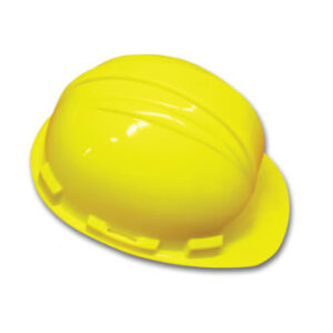 Casque d'ouvrier jaune