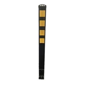Balise noire 4'' piste cyclable 4 bandes jaunes Spectralite (sans ancrage)