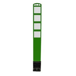 Balise VERTE 4'' piste cyclable 4 bandes blanches Spectralite (sans ancrage)
