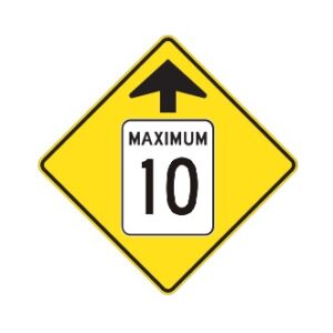 Signal avancé de limite de vitesse 10 km/h