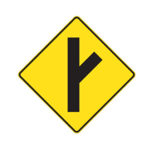 Intersection en Y, à droite