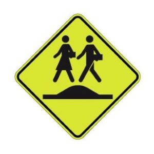 Signal avancé d'une zone scolaire ou d'un passage pour écoliers