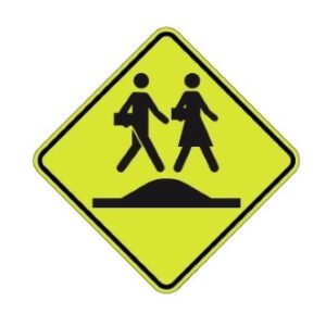 Signal avancé d'une zone scolaire ou d'un passage pour écoliers