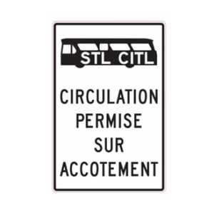 Circulation permise sur accotement
