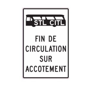 Fin de circulation permise sur accotement