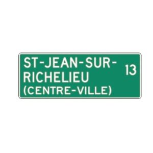 Rappel de distance de municipalité (2lignes) avec centre-ville