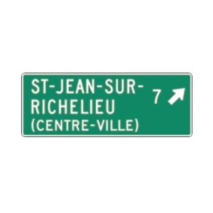 Direction de municipalité (2lignes) et distance avec centre-ville