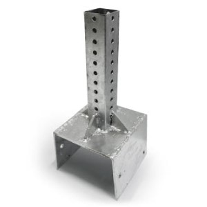 Pied de balise de 8" pour glissière de béton type Jersey (pour poteau carré 2 ")