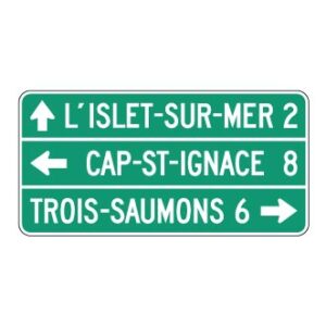 Direction de municipalités, 3 destinations et distances