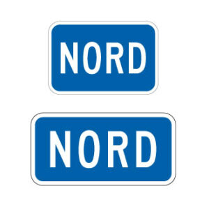 Point cardinal NORD bleu