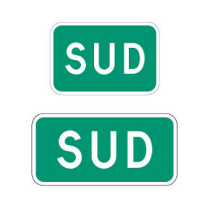 Point cardinal SUD vert