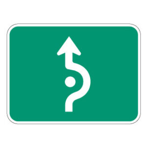 Panonceau de direction tout droit pour carefour giratoire