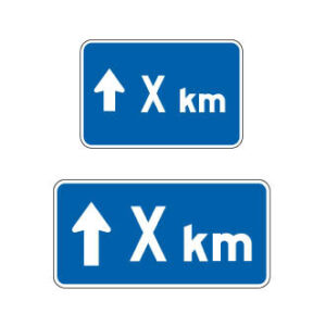 Panonceau de direction et distance