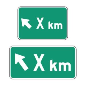 Panonceau de direction et distance