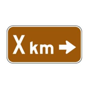 Panonceau de direction et distance
