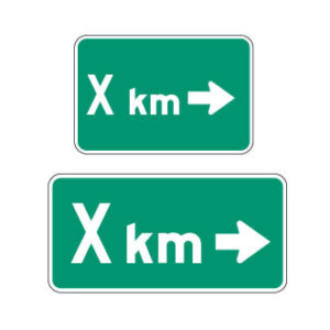 Panonceau de direction et distance