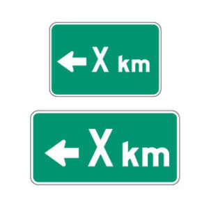 Panonceau de direction et distance