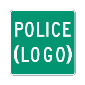 Poste de police municipale avec espace pour logo