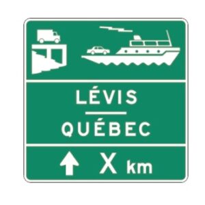 Traverse maritime - flèche tout droit et X km
