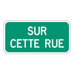 Panonceau Sur cette rue