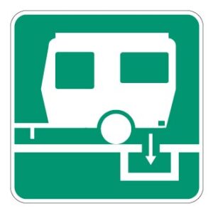 Lieu pour vidange de véhicule récréatif