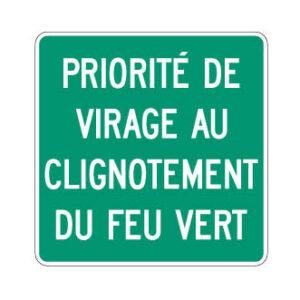Priorité de virage au clignotement du feu vert