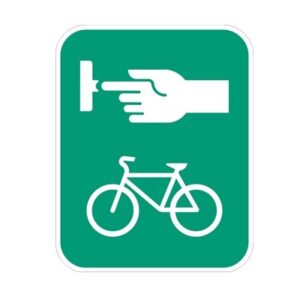 Bouton d'appel de feux pour cyclistes